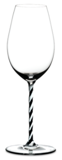 Бокалы для игристых вин Riedel Fatto a Mano - Фужер Champagne Wine Glass 445 мл хрустальное стекло с черно-белой ножкой 4900/28BWT