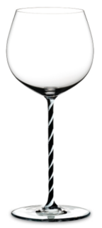 Бокалы для белого вина Riedel Fatto a Mano - Фужер Oaked Chardonnay 620 мл хрустальное стекло с черно-белой ножкой 4900/97BWT