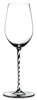 Бокалы для белого вина Riedel Fatto a Mano - Фужер Riesling/Zinfandel 395 мл хрустальное стекло с черно-белой ножкой 4900/15BWT