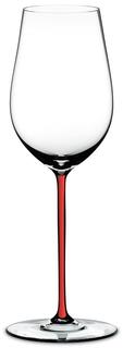 Бокалы для белого вина Riedel Fatto a Mano - Фужер Riesling/Zinfandel 395 мл хрустальное стекло с красной ножкой 4900/15R