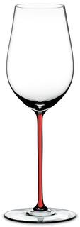 Бокалы для белого вина Riedel Fatto a Mano - Фужер Riesling/Zinfandel 395 мл хрустальное стекло с красной ножкой 4900/15R