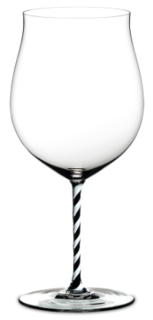 Бокалы для красного вина Riedel Fatto a Mano - Фужер Burgundy Grand Cru 1050 мл хрустальное стекло с черно-белой ножкой 4900/16BWT