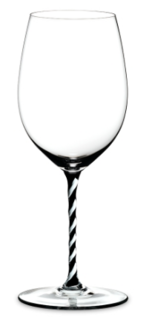Бокалы для красного вина Riedel Fatto a Mano - Фужер Cabernet/Merlot 625 мл хрустальное стекло с черно-белой ножкой 4900/0BWT