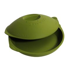 Посуда для приготовления в СВЧ Silicone Zone Блюдо для подогрева Discus Tortilla силиконовое, цвет зеленый