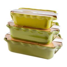 Керамические формы для выпечки Appolia Форма с доской прямоуг. Cook&Stock светло-зеленая 29х17,7х7,9см 1,7л