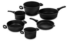 Наборы посуды из алюминия AMT Gastroguss Frying Pans Набор посуды из 6-ти предметов, литой алюминий с антипригарным покрытием