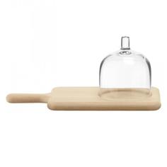 Блюда LSA Блюдо сервировочное со стеклянным куполом 35.5 см Paddle