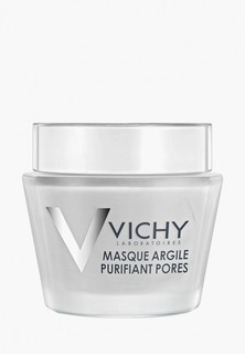 Маска для лица Vichy Минеральная очищающая поры с глиной Mineral Masks, 75 мл + шпатель