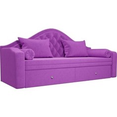 Прямой детский диван АртМебель Сойер вельвет фиолетовый