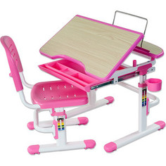 Комплект парта + стул трансформеры FunDesk Sorriso pink