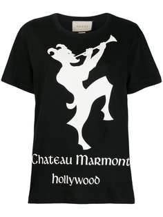 Gucci футболка оверсайз с принтом Chateau Marmont