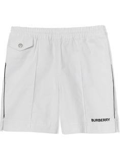 Burberry Kids шорты со складками и логотипом