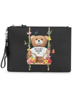 Moschino клатч с изображением плюшевого медведя