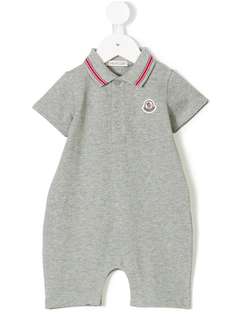 Moncler Kids комбинезон с заплаткой с логотипом