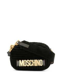 Moschino бархатная поясная сумка