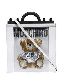 Moschino прозрачная сумка-тоут с принтом Teddy