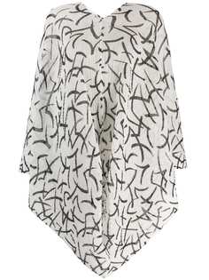 Pleats Please By Issey Miyake плиссированное пончо с принтом