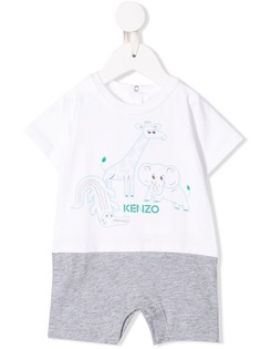 Kenzo Kids ромпер с анималистичным принтом