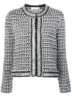 Tory Burch твидовый декорированный пиджак