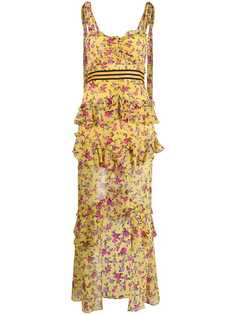 For Love And Lemons многослойное платье с цветочным принтом