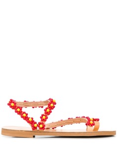 Elina Linardaki сандалии с украшением в форме цветов