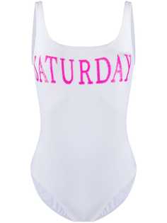 Alberta Ferretti купальник с принтом Saturday