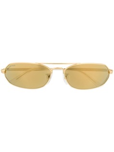 Balenciaga Eyewear солнцезащитные очки в тонкой овальной оправе