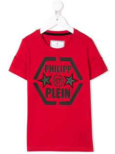 Philipp Plein Junior logo crewneck T-shirt