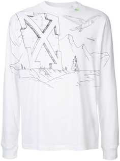 Off-White футболка с принтом Diagonal Eagle