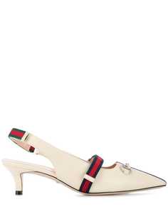 Gucci туфли-лодочки с отделкой Web