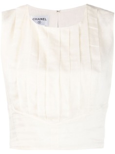 Chanel Vintage укороченная блузка 2002-го года со складками
