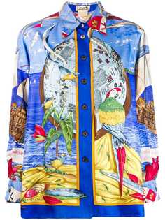 Hermès Vintage рубашка Christophe Colomb Découvre lAmerique