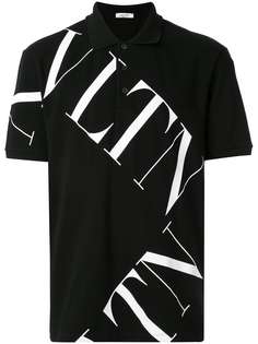 Valentino logo print polo shirt