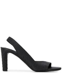 Del Carlo embossed slingback sandals