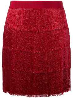 Alberta Ferretti многослойная юбка с отделкой бисером