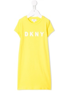 Dkny Kids длинная футболка с логотипом