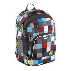 Рюкзак Coocazoo Ray Day Checkmate Blue Red серый/бирюзовый