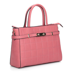 Сумки Розовая сумка с жесткой основой и декоративной прошивкой Respect