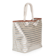 Серебристая пляжная сумка в морском стиле Fabretti