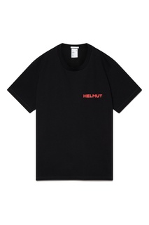 Черная футболка с надписями Helmut Lang