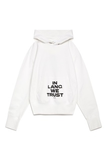 Белый свитшот с надписью Helmut Lang