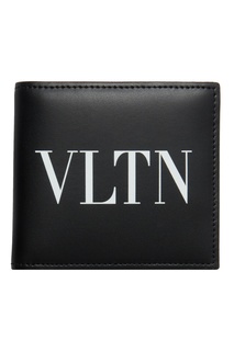 Черный кошелек с логотипом Valentino