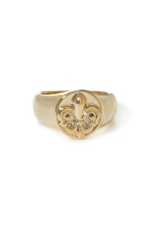 Золотистое кольцо с геральдической лилией Lisa Smith