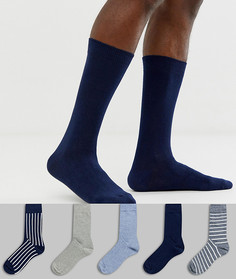 Набор из 5 пар носков в полоску Burton Menswear - Мульти