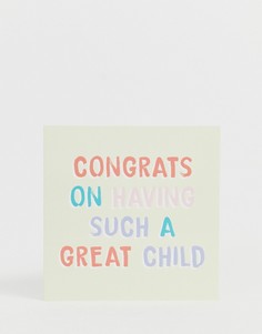 Открытка WACTT Congrats on having great child - Мульти