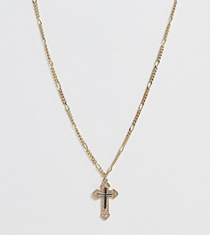 Ожерелье с подвеской-крестом Reclaimed Vintage inspired эксклюзивно на ASOS - Золотой