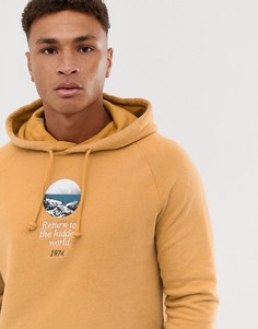 Худи светло-коричневого цвета с вышивкой world Pull&bear - Рыжий