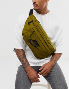 Большая зеленая сумка через плечо Nike - Зеленый