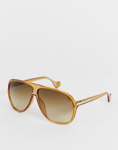 Светло-коричневые солнцезащитные очки-авиаторы Tommy Hilfiger - Коричневый