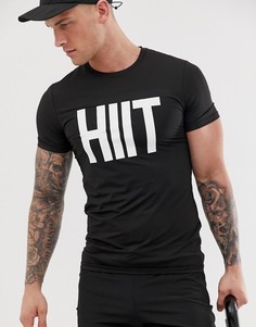 Черная футболка с логотипом HIIT - Черный